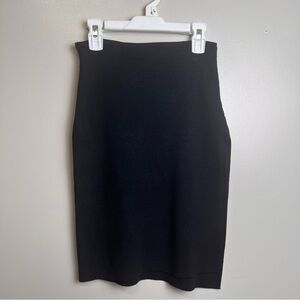 Forever 21 Black Knit High Slit Skirt Size Small, EUC
